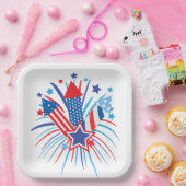 Patriotinevuurwerk Papieren Bordje (Feest)