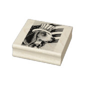 PATRIOTISCH BASSET HOUND, DOG RUBBER STEMP RUBBERSTEMPEL (Stempel)