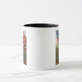 Patriotisch geklede vrouw mok (Midden)