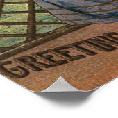 Patriotisch geklede vrouw poster (Hoek)