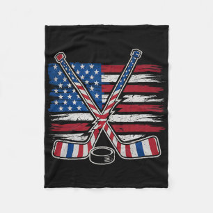 Patriotisch IJshockey 4 juli VS Onafhankelijkheid Fleece Deken
