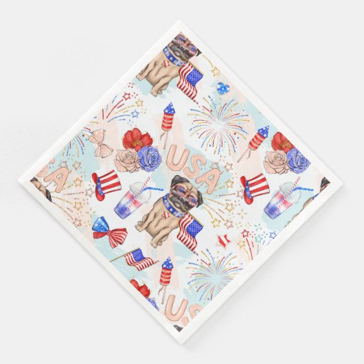 PATRIOTISCH RODE WITTE BLAUW 4 JULI SERVET (Hoek)