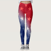 PATRIOTISCH RODE, WITTE, BLAUW EN STARS LEGGINGS (Voorkant)