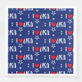 PATRIOTISCH RODE WITTE BLAUW I LIVE USA PATTERN SERVET (Voorkant)