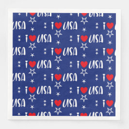 PATRIOTISCH RODE WITTE BLAUW I LIVE USA PATTERN SERVET