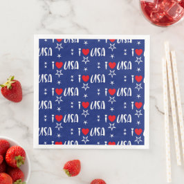 PATRIOTISCH RODE WITTE BLAUW I LIVE USA PATTERN SERVET
