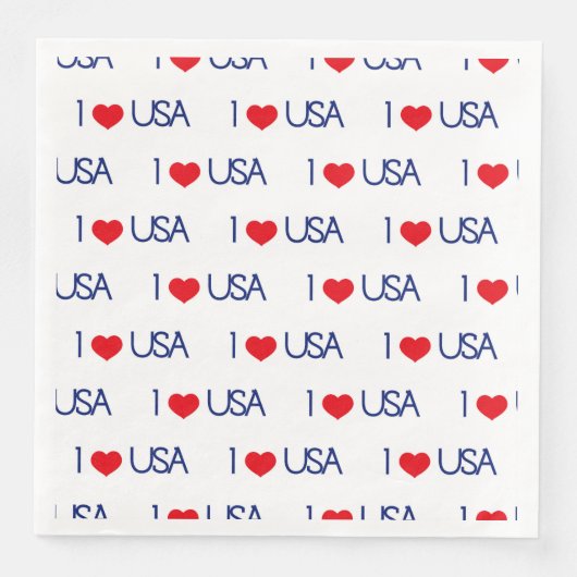 PATRIOTISCH RODE WITTE BLAUW I LIVE USA PATTERN SERVET (Voorkant)