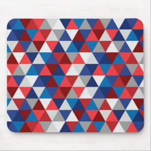 PATRIOTISCH RODE WITTE BLAUWE DRIANGELPATROON MUISMAT