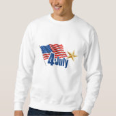 Patriotisch sweatshirt van de mannen - 4 juli (Voorkant)