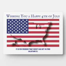 PATRIOTISCHE 4E JULI Aangepast Christelijk Fotoplaat