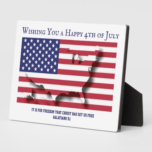 PATRIOTISCHE 4E JULI Aangepast Christelijk Fotoplaat (Zijkant)