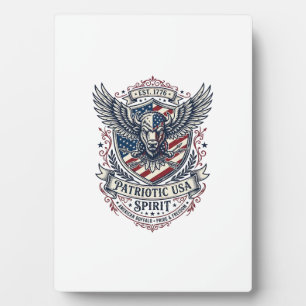 Patriotische Bizon Adelaar Kuif Dier Hybride Patri Fotoplaat