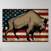 PATRIOTISCHE BUFFALO POSTER ART (Voorkant)