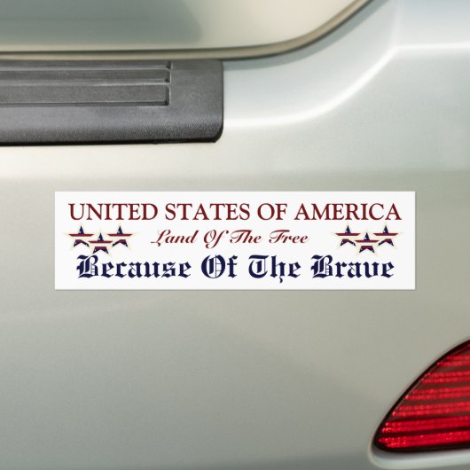 PATRIOTISCHE BUMPERSTICKER (Op auto)