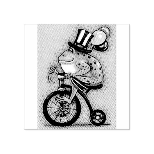 PATRIOTISCHE FROG OP BIKE, 4E VAN JULY RUBBER STEM RUBBERSTEMPEL (Afrduk)