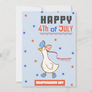 Patriotische Gans Gelukkig 4 juli Onafhankelijkhei Feestdagenkaart