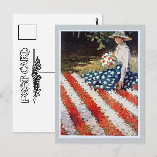 "PATRIOTISCHE GARDEN" STROOMVLAG BRIEFKAART (Voorkant / Achterkant)