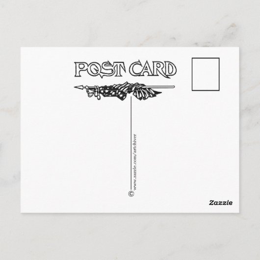 "PATRIOTISCHE GARDEN" STROOMVLAG BRIEFKAART (Achterkant)