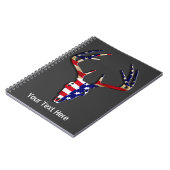 Patriotische jacht op herten schedel notitieboek (Linkerzijde)