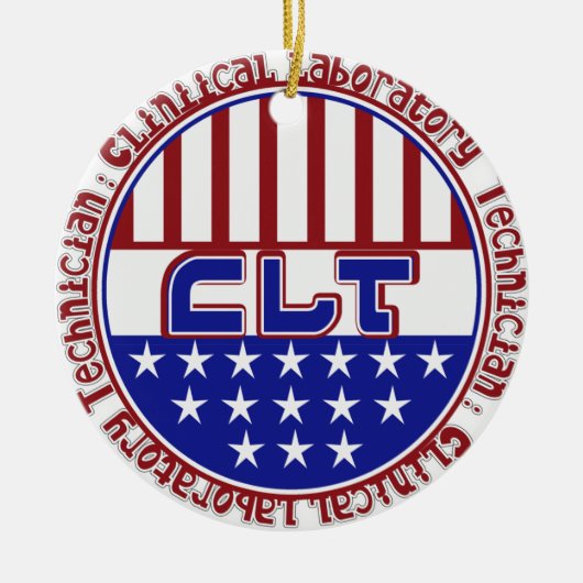 PATRIOTISCHE KLINISCHE LABORATORIUMTEKST KERAMISCH ORNAMENT (Voorkant)