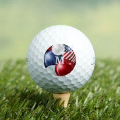 PATRIOTISCHE MONOGRAM WHITE BALLS GOLFBALLEN (Insitu Shirt)