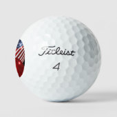 PATRIOTISCHE MONOGRAM WHITE BALLS GOLFBALLEN (Logo)