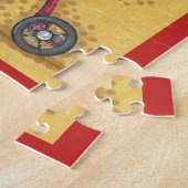 PATRIOTISCHE OOM SAM BULLFROG, FIETS LEGPuzzel (Zijkant)