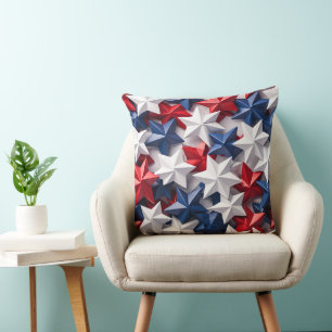 PATRIOTISCHE RODE WITTE BLAUWE AMERIKAANSE STARS KUSSEN