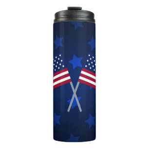 PATRIOTISCHE RODE WITTE BLAUWE AMERIKAANSE VLAGGEN THERMOSBEKER