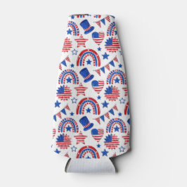 PATRIOTISCHE RODE WITTE BLAUWE BANNEN VLAGGEN BALL FLESJESKOELER