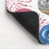 PATRIOTISCHE RODE WITTE BLAUWE DONUTEN MUISMAT (Hoek)