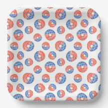 PATRIOTISCHE RODE WITTE BLAUWE DONUTEN