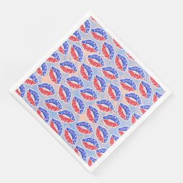 PATRIOTISCHE RODE WITTE BLAUWE LIPPEN SERVET