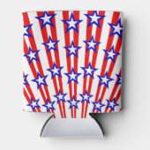 PATRIOTISCHE RODE WITTE BLAUWE STARS BLIKJESKOELER (Voorkant)