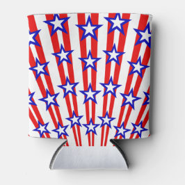 PATRIOTISCHE RODE WITTE BLAUWE STARS BLIKJESKOELER