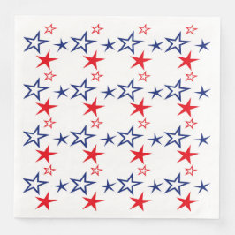 PATRIOTISCHE RODE WITTE BLAUWE STARS SERVET