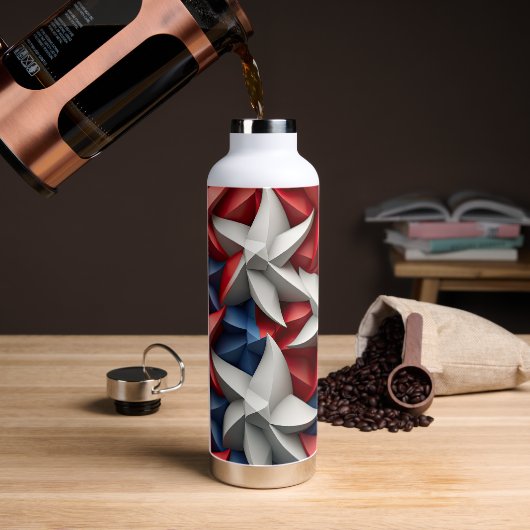 PATRIOTISCHE RODE WITTE BLAUWE STARS WATERFLES (Koffie)