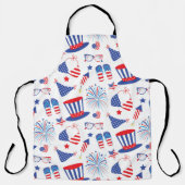 PATRIOTISCHE RODE WITTE BLAUWE SUMMER-POSTEN SCHORT (Voorkant)