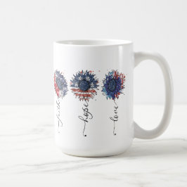 PATRIOTISCHE RODE WITTE BLAUWE ZONNEN KOFFIEMOK