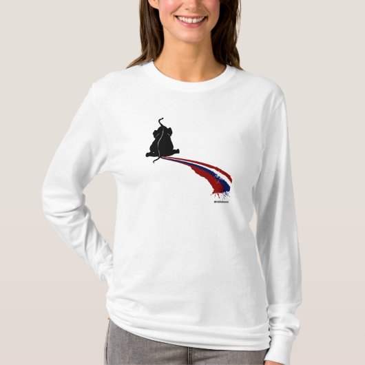 PATRIOTISCHE SKID-MARKS T-SHIRT (Voorkant)