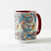 PATRIOTISCHE TEDDY BEAR, BOAT & PATCHWORK QUILT MOK (Voorkant rechts)