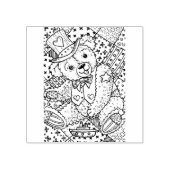 PATRIOTISCHE TEDDY BEAR, PATCHWORK QUILT RUBBER ST RUBBERSTEMPEL (Afrduk)
