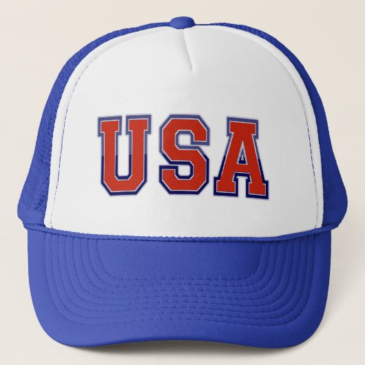 PATRIOTISCHE U.S.A. IN RODE WITTE EN BLAUW TRUCKER PET (Voorkant)