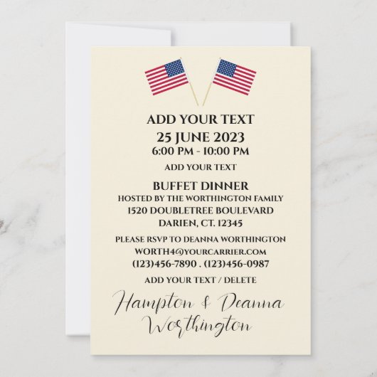 PATRIOTISCHE Uitnodiging (Achterkant)