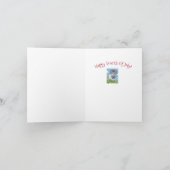 PATRIOTISCHE VIERDE VAN JULY SHEEP, FUNNY FOLK ART FEESTDAGEN KAART (Binnen)