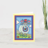 PATRIOTISCHE VIERDE VAN JULY SHEEP, FUNNY FOLK Bla