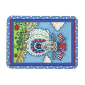 PATRIOTISCHE VIERDE VAN JULY SHEEP, grappige Folk  Magneet (Horizontaal)