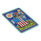 PATRIOTISCHE VLAG PET DOG CAT MOUSE, CUTE FUNNY MAGNEET (Rechterzijde)