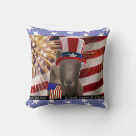 PATRIOTISCHE VLAG WAAR LAMANCHA GOAT WACHT KUSSEN