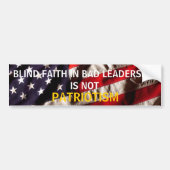 PATRIOTISME BUMPERSTICKER (Voorkant)